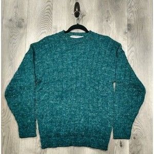 Vintage Eric Rhodes Sweater Mens Size Medium Crew Neck Long Sleeve Green